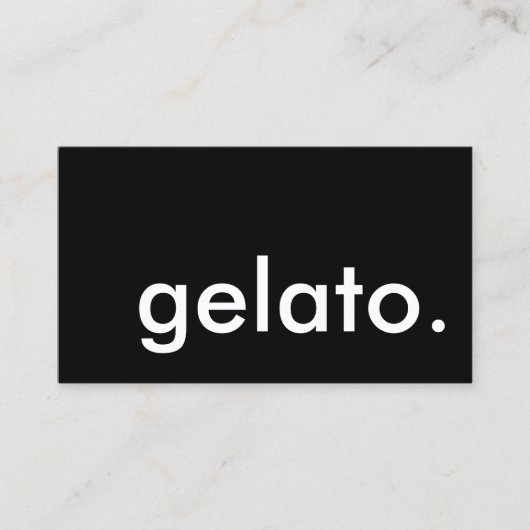 Carte De Visite gelato. (couleur personnalisable) (Devant)