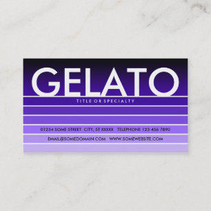 Carte De Visite GELATO échantillon violet