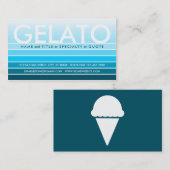 Carte De Visite GELATO nuance turquoise (Devant / Derrière)