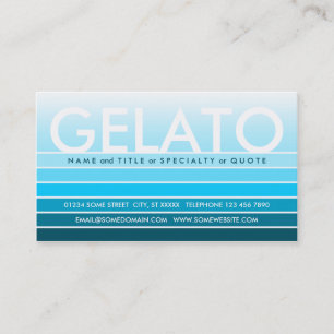 Carte De Visite GELATO nuance turquoise