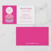 Carte De Visite Gelée rose pâtissière, chef boulangerie (Devant / Derrière)