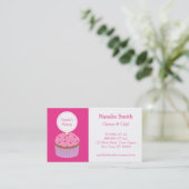 Carte De Visite Gelée rose pâtissière, chef boulangerie (Debout devant)