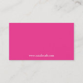 Carte De Visite Gelée rose pâtissière, chef boulangerie (Dos)