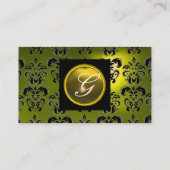 Carte De Visite GEM DAMASK MONOGRAM topaz jaune (Dos)