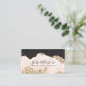 Carte De Visite Gem de dents post-soins Black Rose Gold Instructio (Debout devant)