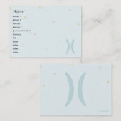 Carte De Visite Gémeaux - potelés (Devant / Derrière)