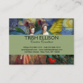 Carte De Visite Gemini gothique classique femme papillon Whimsical (Dos)