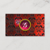 CARTE DE VISITE GEMME DAMASK CLASSIQUE  MONOGRAMME (Dos)