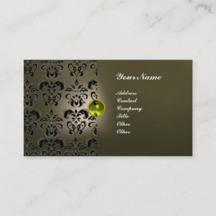 CARTE DE VISITE GEMME DAMASK CLASSIQUE MONOGRAMME