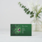 CARTE DE VISITE GEMME DAMASK CLASSIQUE MONOGRAMME (Debout devant)