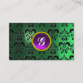 CARTE DE VISITE GEMME DAMASK CLASSIQUE MONOGRAMME (Dos)