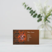 CARTE DE VISITE GEMME DAMASK CLASSIQUE MONOGRAMME (Debout devant)