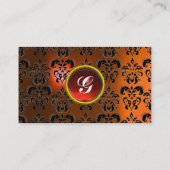 CARTE DE VISITE GEMME DAMASK CLASSIQUE MONOGRAMME (Dos)