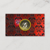 CARTE DE VISITE GEMME DAMASK CLASSIQUE MONOGRAMME (Dos)
