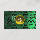 CARTE DE VISITE GEMME DAMASK CLASSIQUE MONOGRAMME (Dos)
