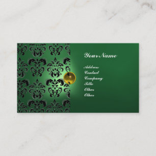 CARTE DE VISITE GEMME DAMASK CLASSIQUE MONOGRAMME