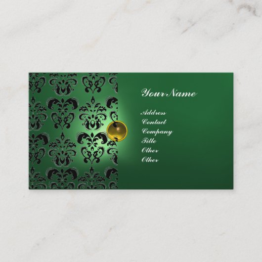CARTE DE VISITE GEMME DAMASK CLASSIQUE MONOGRAMME (Devant)