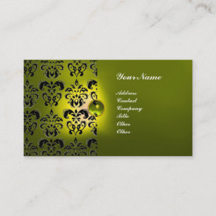 CARTE DE VISITE GEMME DAMASK CLASSIQUE MONOGRAMME