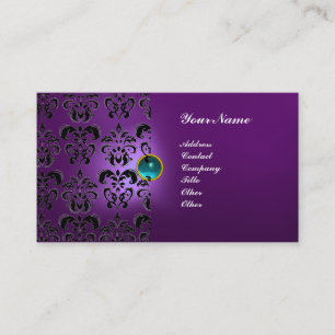 CARTE DE VISITE GEMME DAMASK CLASSIQUE MONOGRAMME