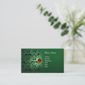 CARTE DE VISITE GEMME DAMASK CLASSIQUE MONOGRAMME (Debout devant)