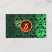 CARTE DE VISITE GEMME DAMASK CLASSIQUE MONOGRAMME (Dos)