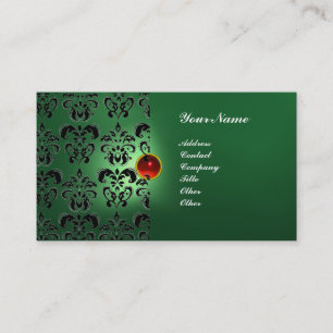 CARTE DE VISITE GEMME DAMASK CLASSIQUE MONOGRAMME