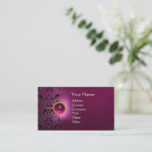Carte De Visite GEMME DE DAMAS CHIC monogramme rose (Debout devant)