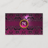 Carte De Visite GEMME DE DAMAS CHIC monogramme rose (Dos)