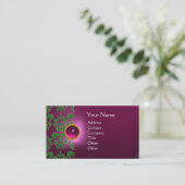 Carte De Visite GEMME DE DAMAS CHIC MONOGRAMME rose vert (Debout devant)