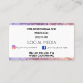 Carte De Visite gemme en cristal (Dos)