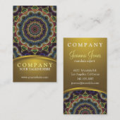 Carte De Visite Gemmes et mandala de coeurs (Devant / Derrière)