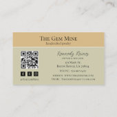 Carte De Visite Gemstone Crystals Business Card (Dos)