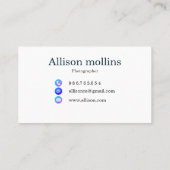 Carte De Visite Gemstone Pink Agate Gold Foil (Dos)