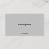 Carte De Visite Généalogiste modifiable (Dos)