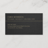 Carte De Visite General Building Contractor Hard Hat Professional (Dos)