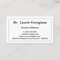 Carte de visite général conservateur