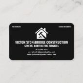 Carte De Visite General Construction & Remodeling Modern Black Tan (Devant)