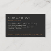 Carte De Visite General Contractor Construction (Dos)