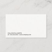 Carte De Visite General Contractor Working on Roof (Dos)