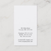 CARTE DE VISITE GÉNÉRAL D'ENTREPRENEUR (Dos)