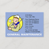 Carte De Visite General Maintenance Cartoon Business Card (Devant)