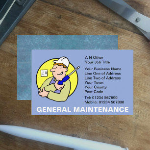 Carte De Visite General Maintenance Cartoon Business Card