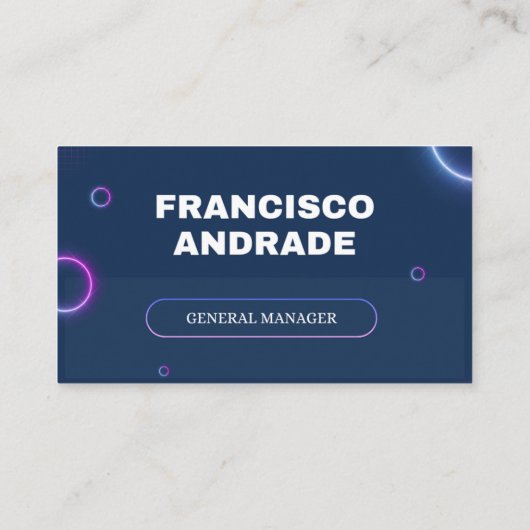 Carte De Visite General manager | Professional Business Card (Dos)