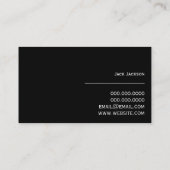 Carte De Visite Généralités Entrepreneur Architectes Construction (Dos)