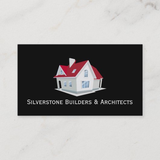 Carte De Visite Généralités Entrepreneur Architectes Construction (Devant)