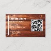 Carte De Visite Générateur de code QR Modèle de charpentier (Devant)