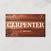 Carte De Visite Générateur de code QR pour modèles de charpentier (Dos)