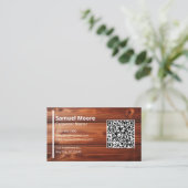 Carte De Visite Générateur de code QR pour modèles de charpentier (Debout devant)