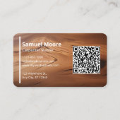 Carte De Visite Générateur de code QR pour modèles de menuisier mo (Devant)