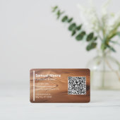 Carte De Visite Générateur de code QR pour modèles de menuisier mo (Debout devant)